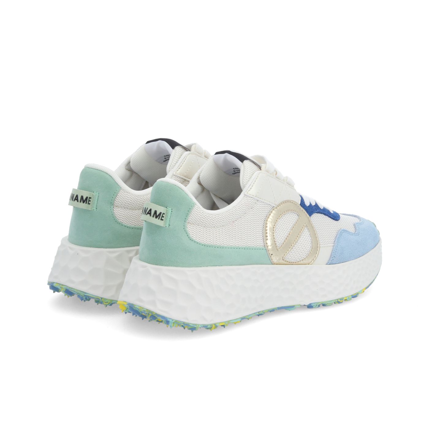 CARTER JOGGER W - KNIT/SDE/SDE - BLANC CASSE/BLEU/VERT